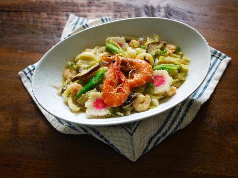 高纤虾仁乌龙面 315卡的做法