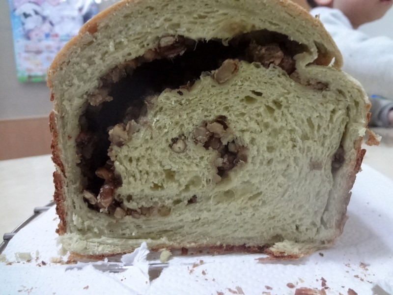 抺茶绿豆卷土司的做法