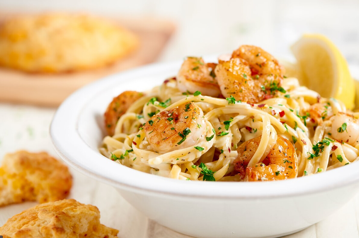 鲜虾奶油意面的做法