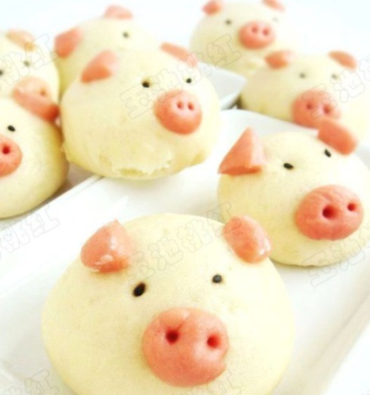 可爱的小猪豆沙包的做法