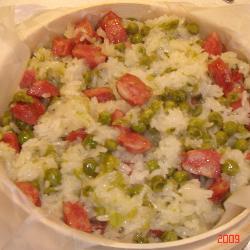 豌豆腊肠糯米饭的做法