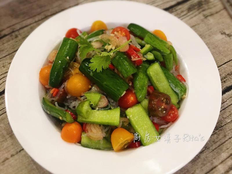 南洋风凉拌黄瓜冬粉的做法