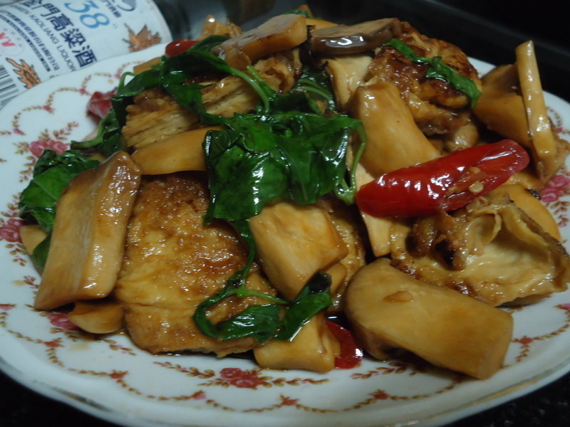 塔香杏包菇的做法