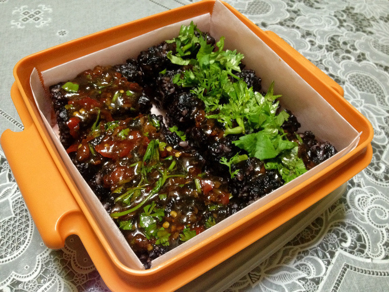 素食米血糕(五榖紫米糕)的做法