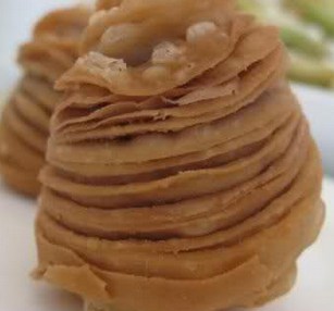 香酥螺丝豆沙卷的做法