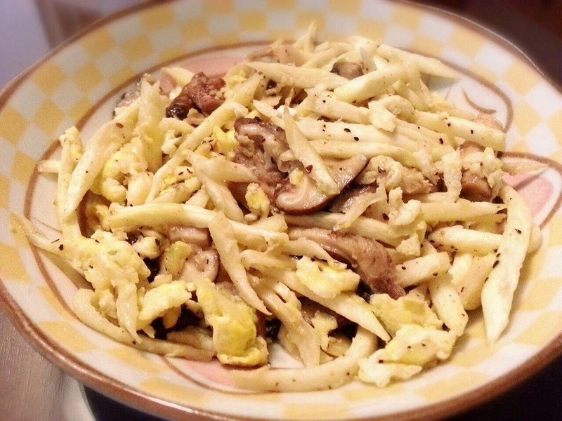 笋菇滑蛋的做法