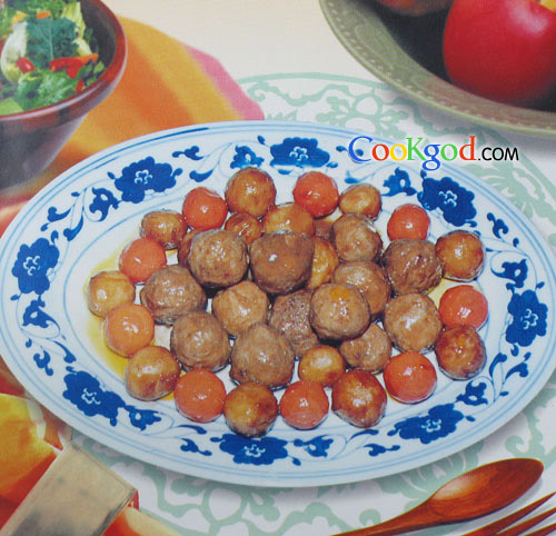 双球牛肉丸的做法