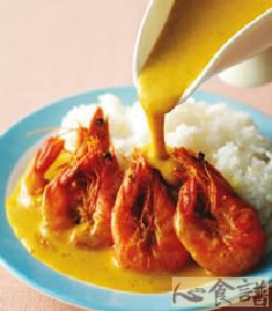 椰奶草虾饭的做法