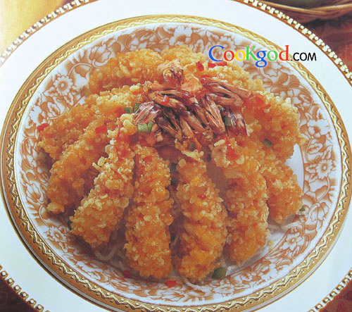 黄金炸大虾的做法