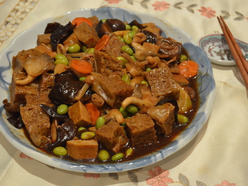 素什锦烤麸的做法