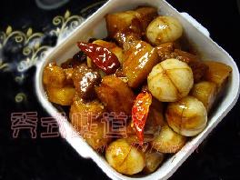 大蒜子烧肉的做法