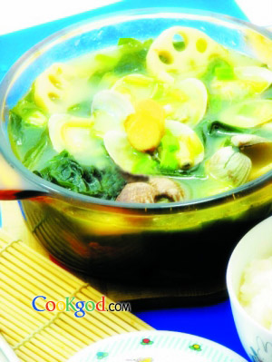 海带莲藕花甲汤的做法