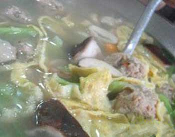 双冬氽肉丸子的做法