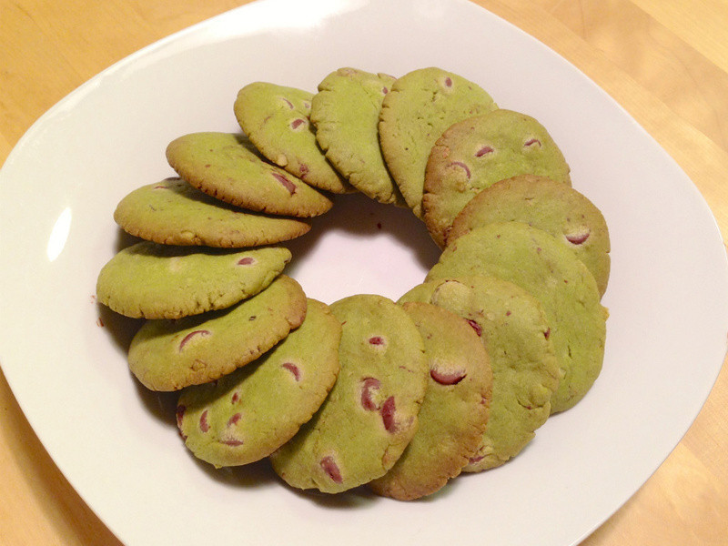 抹茶巧克力手工饼干的做法