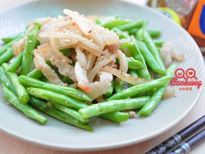 白玉肉丝炒四季豆的做法