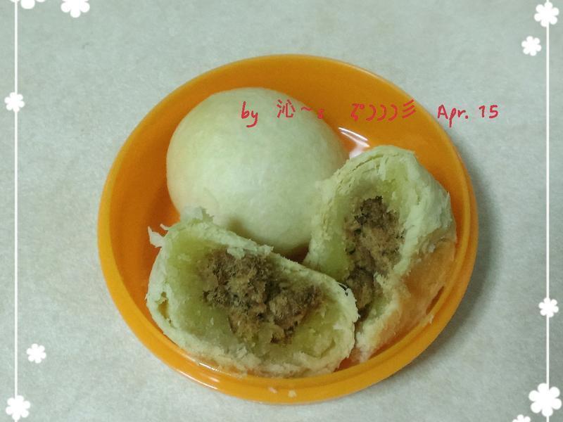 肉松绿豆椪的做法