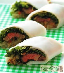 泰式牛肉河粉捲的做法