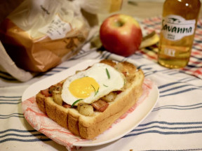 火腿洋芋烤蛋吐司的做法