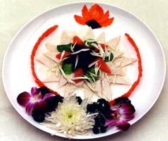 鲜花白玉鸡片的做法