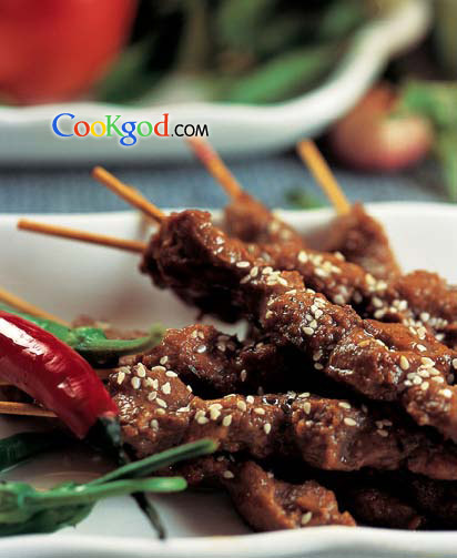 芝香羊肉串的做法