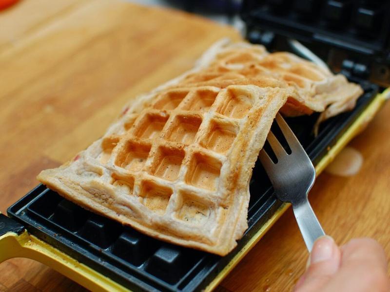 美味健康的覆盆子松饼by自制松饼粉的做法