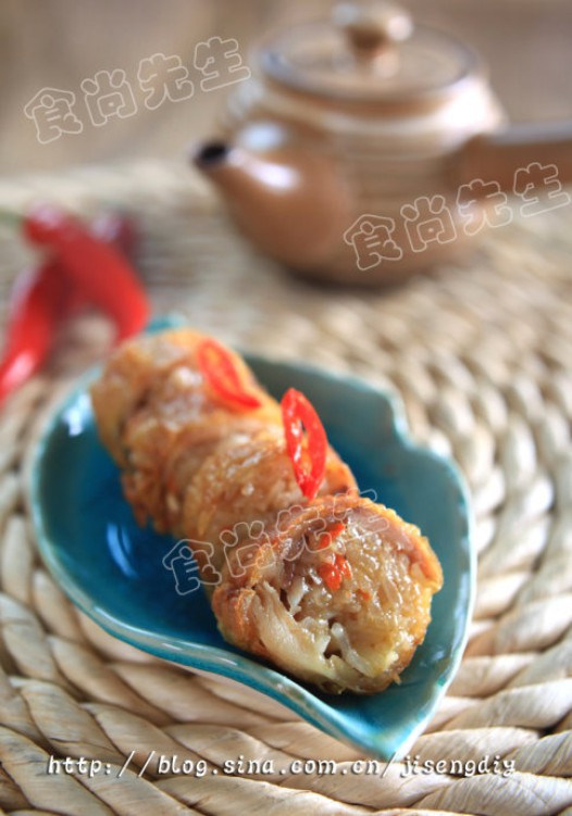 八宝糯米脆皮鸡的做法