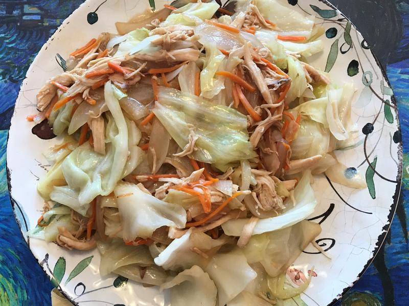 鸡丝高丽菜的做法