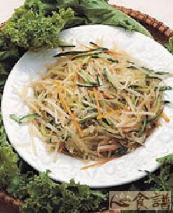 洋菜拌银芽的做法