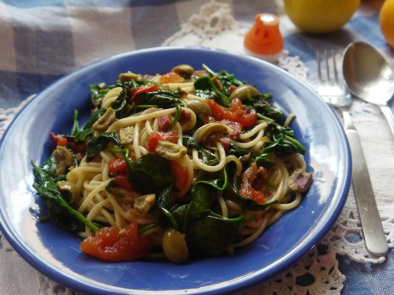 Spaghetti佐菠菜的做法