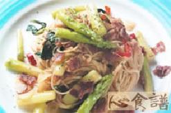 香辣芦笋培根天使细面的做法
