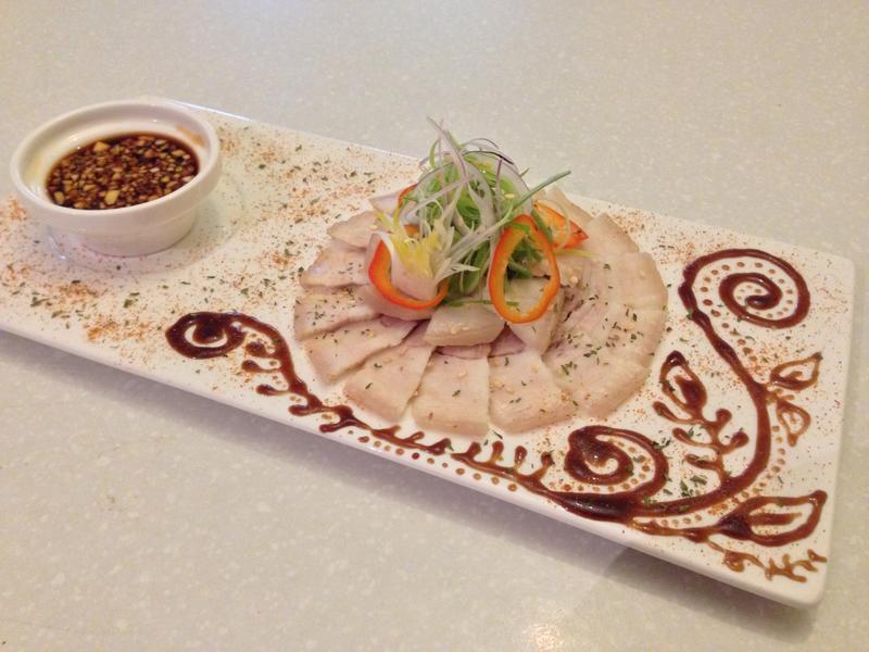 彩绘油膏蒜泥五花肉的做法