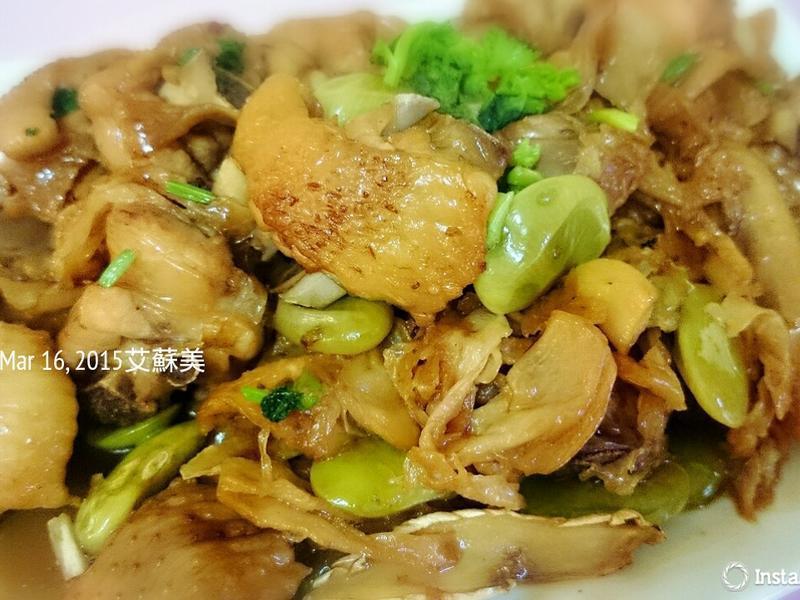 高丽菜乾红烧鸡的做法