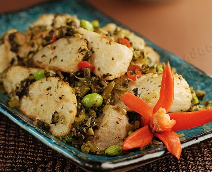 雪菜山药的做法