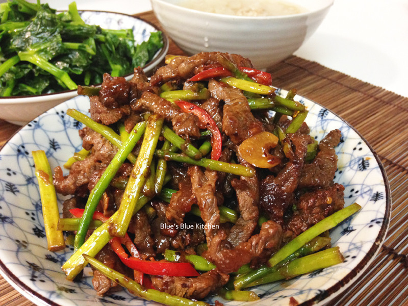 十分钟上菜-豆豉香辣芦笋牛柳的做法