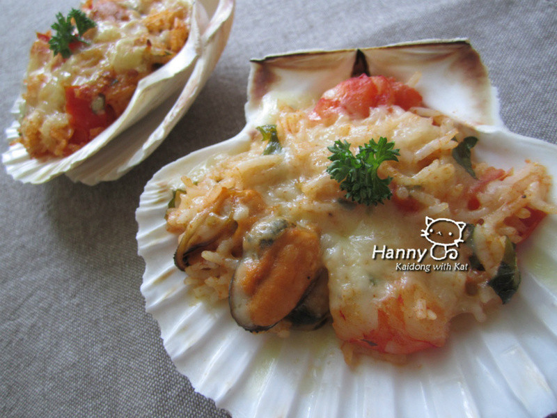 电锅版海鲜焗饭的做法