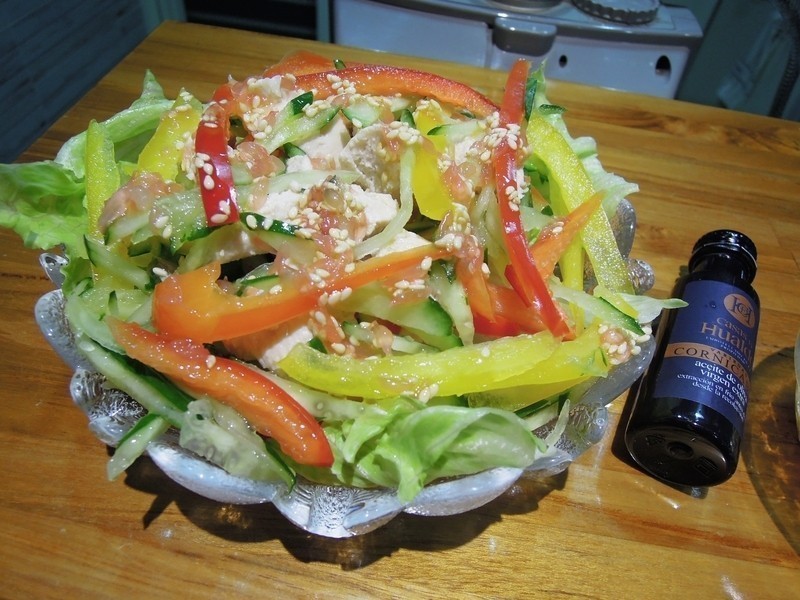 鸡肉彩椒沙拉的做法