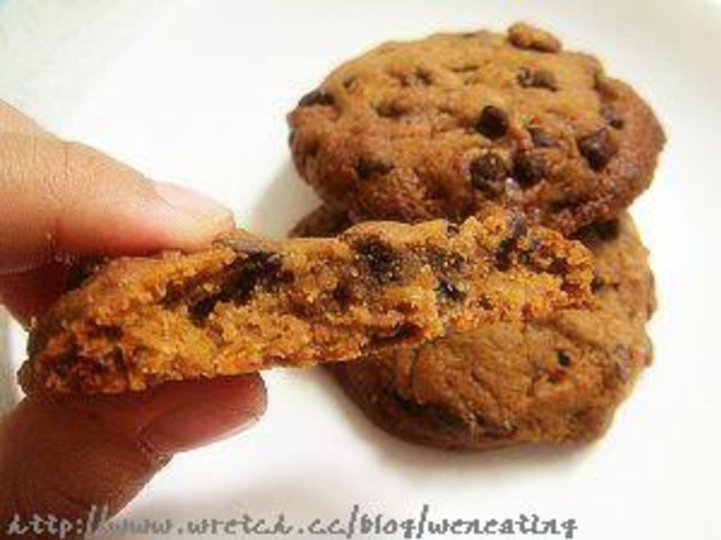 【阿不‘s厨房】小烤箱做软式巧克力豆饼干(美式饼干)的做法