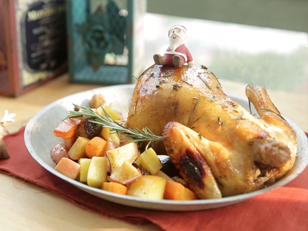 简易圣诞烤鸡的做法