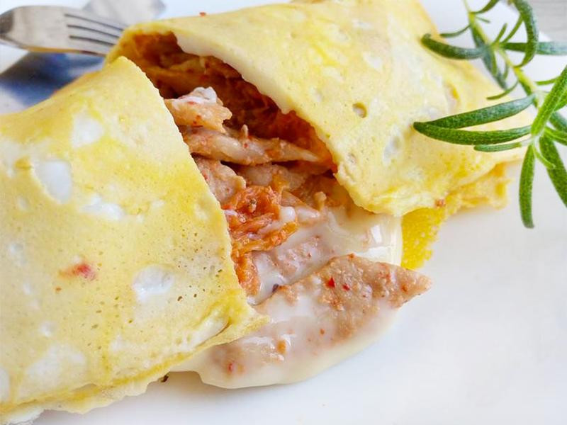 起司泡菜肉蛋卷的做法