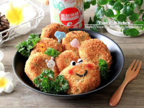 香葱猪肉可乐饼的做法