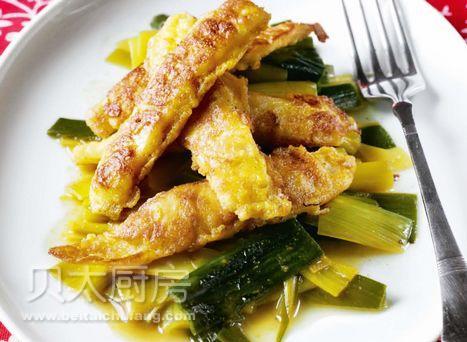 葱香咖喱鱼柳的做法