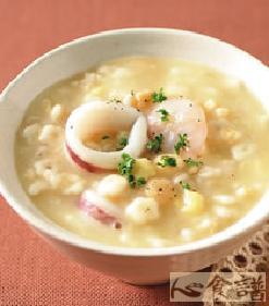 燕麦海鲜粥的做法