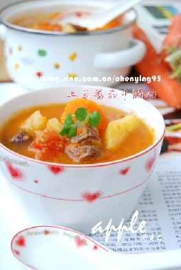 土豆番茄牛腩汤的做法