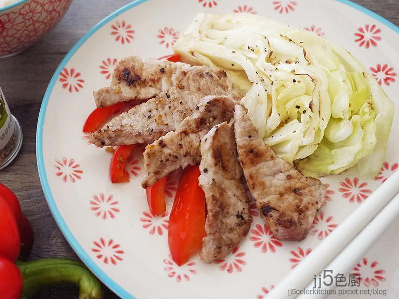 香蒜猪佐高丽菜【15分钟料理】的做法