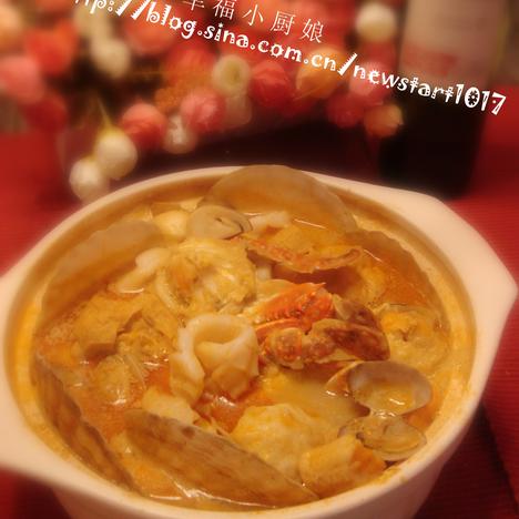 咖喱海鲜锅的做法