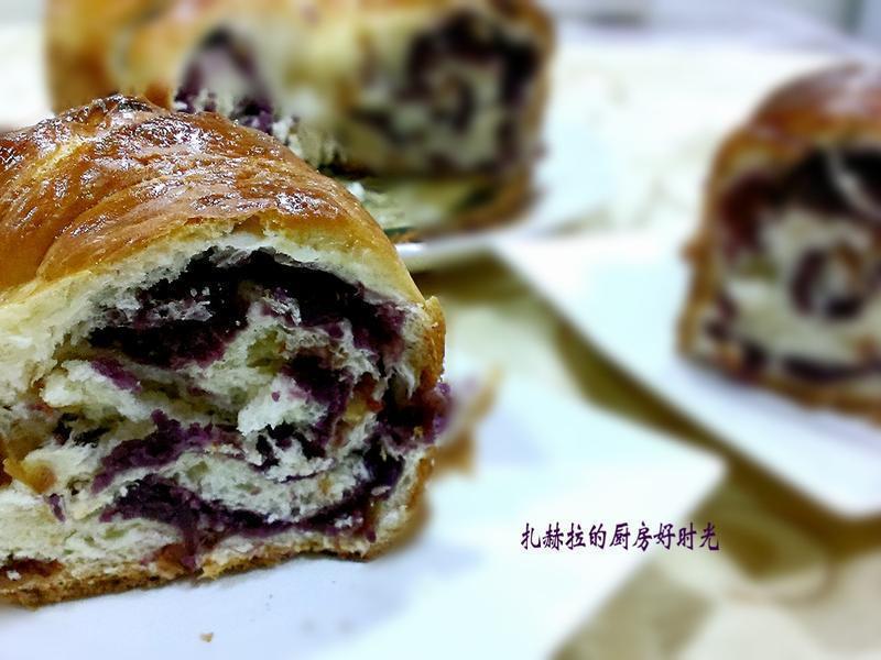 椰枣紫地瓜面包卷的做法