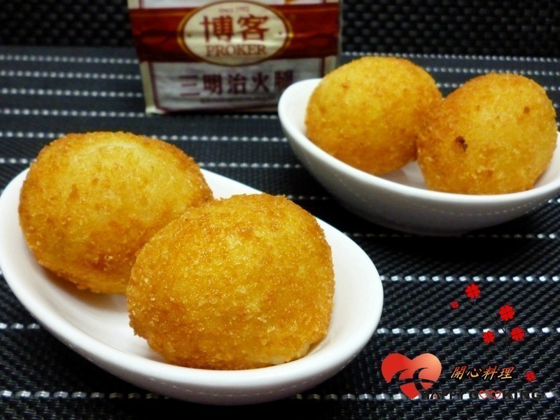 乳酪薯球【博客原味火腿】的做法