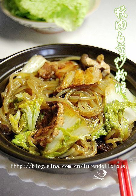 猪肉白菜炒粉条(家常版)的做法