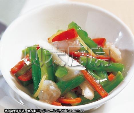 甜梨凉瓜炒虾仁的做法