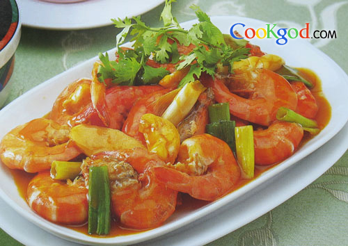 干烧草虾的做法